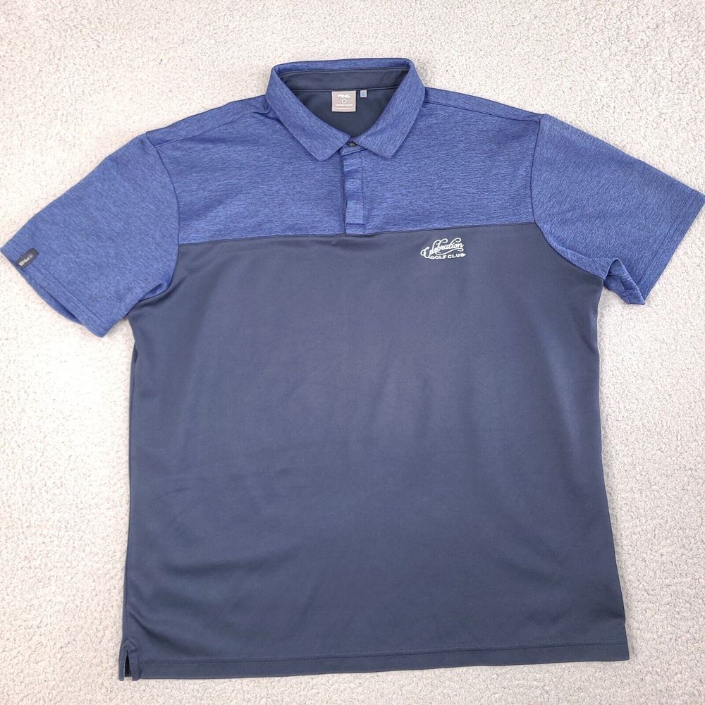 Ping Polo Shirt Men's XL Blue Sensor Cool Golf Performance Celebration Golf Club
